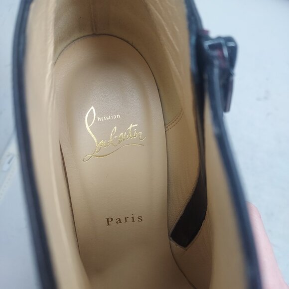 Christian Louboutin Belle Black Calf Leather Ankle Zipper Heel Boot - Picture 4 of 14